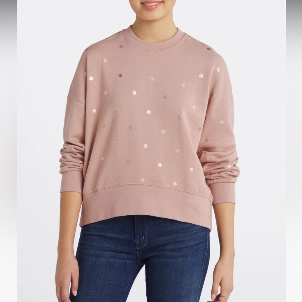 XS THREADS 4 THOUGHT Naia Metallic Dot Knit Top - Pink